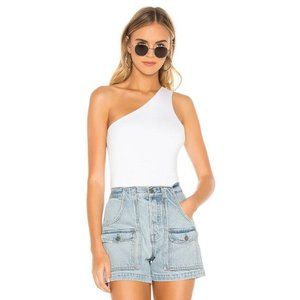 superdown Devonne One Shoulder Bodysuit White